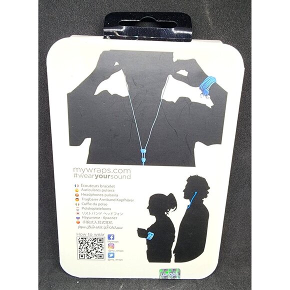 Wraps Wearable Braided Wristband Headphone Earbuds Gold (WRCOG-V16M) NEW - Picture 2 of 5